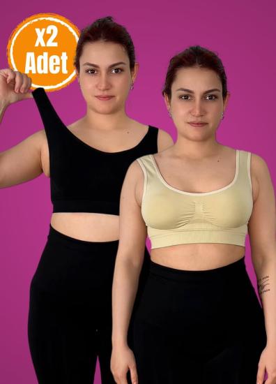 Göğüs Toparlayıcı 2’li Set ( Siyah ve Ten Renk)