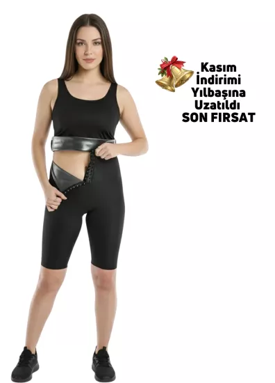 Terleten Agraflı Termal Şort