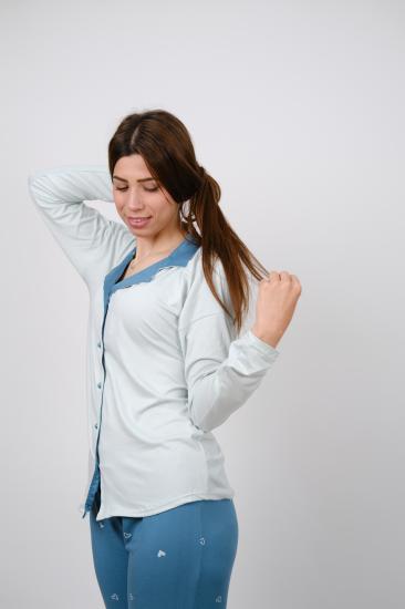  BAMBU PETROL PİJAMA TAKIM