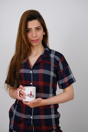 Ayrem Bambu Ekose Pijama Takım